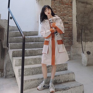 数据，2022年秋装拼接连帽工装风衣 077-2136-P125-K188,女装风衣,浙宝100