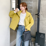 [现货】新款时尚黄色连帽百搭小外套-B100-8657p135-k188，女装风衣，浙宝100