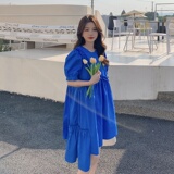 克莱因蓝夏季连衣裙，主推新款，数据非常棒，077-2287-P95-K148，女装连衣裙，浙宝100