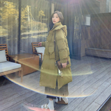 现货主推数据好长款咸菜绿长款羽绒服077-2308-P185-268，女装棉衣/棉服，浙宝100