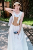 设计感别致撞色背带连衣裙女2025夏季新款轻熟风炸街显瘦茶歇长裙，女装连衣裙，浙宝100