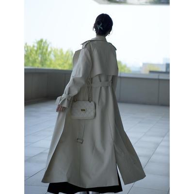 高个子超长款风衣女款2025新款春秋季加长版黑色早秋外套加长大衣