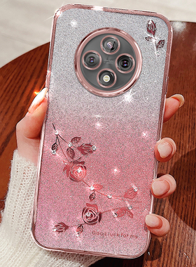 适用海外版OPPoReno12F手机壳OPPO保护Reno12FS渐变套CPH2637水钻5G镜头全包Reon12防摔OPOPReno女生国际软壳