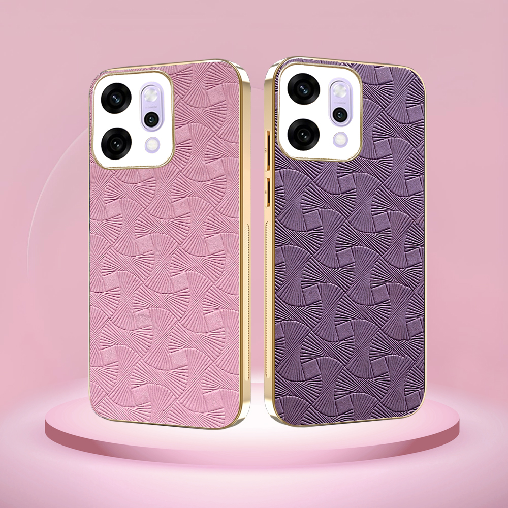 适用opporeno14手机壳扇纹电镀