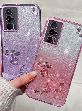 适用小米POCOF5手机壳POCO保护F5pro渐变套F5por全包镜头POCF防摔xiaomi水钻P0C0F5女生PCOF国际外壳香港版P