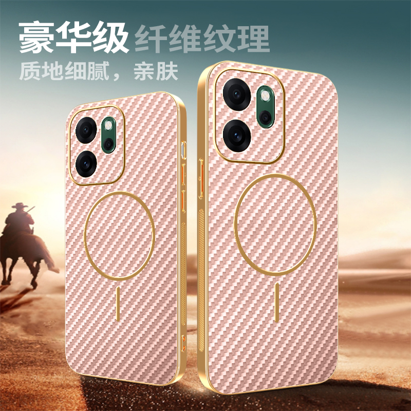 适用OPPOReno14F手机壳纤维纹理