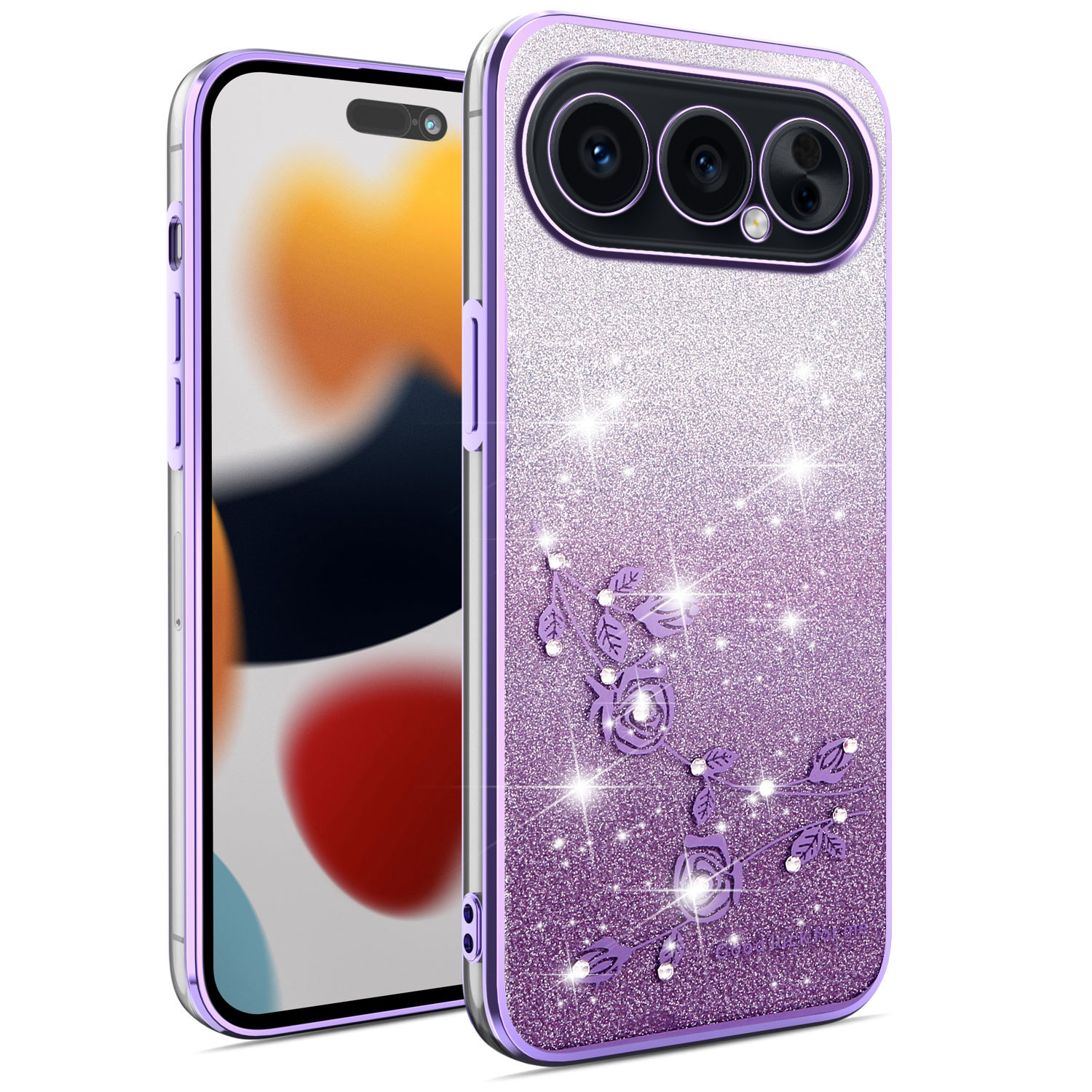 适用华为荣耀500手机壳honor500pro保护渐变套MEY一AN00镜头全包防摔MEP硅胶闪粉水钻软外por女生新款pr0网红