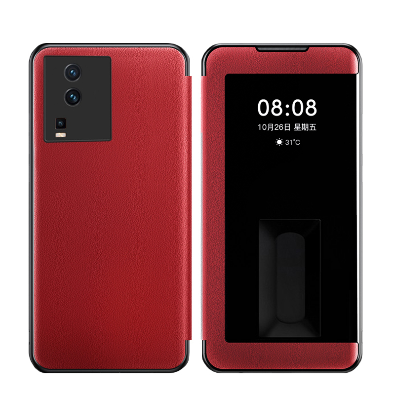 vivoiqooneo7仿皮开窗手机壳