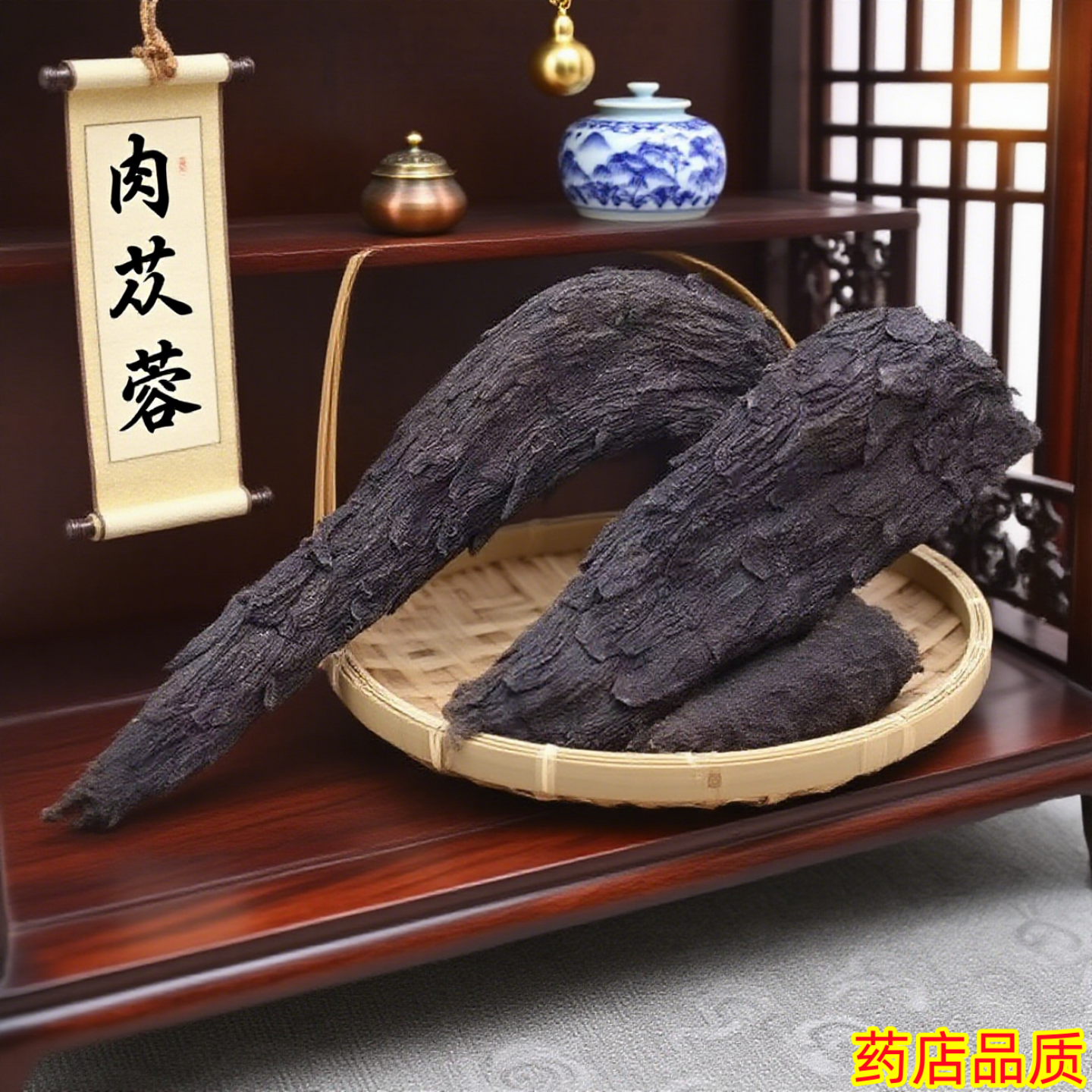 正宗阿拉善肉苁蓉中药材正品油苁蓉泡酒泡水茶整条切片秋冬软大芸