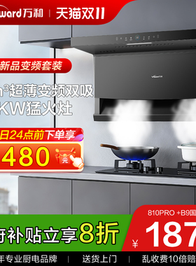 万和XL810PRO套装抽油烟机燃气灶双灶套餐家用烟机灶具热水器组合