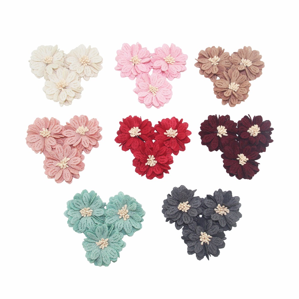 4.5cm 12pcs/pc Flower Buds Flower Head Cloth Fabric Artifici