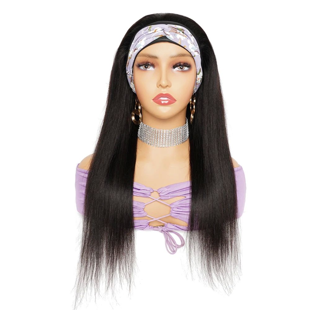 Headband Wig Human Hair Straight Remy Brazilian Hair Wigs Na