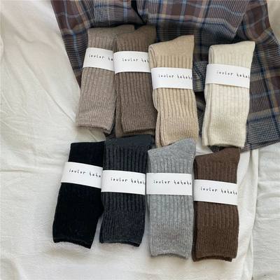 Wool Cashmere Thermal Long Sock for Women Homewear Sleeping