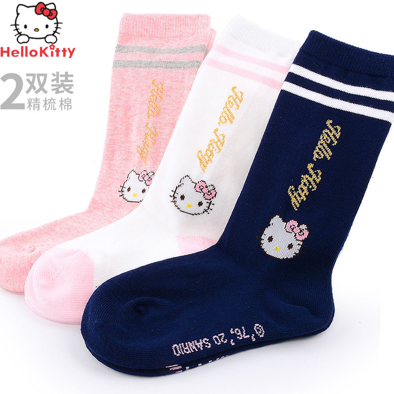 Hello Kitty Children's socks Girls in tube socks Little Girl High Socks baby spring and autumn pure cotton Middle hose 2in the Children/Baby/Family fitted , Children's socks( 0-16 Years)  category - from Buy2taobao.com to provide professional Taobao agent buy service