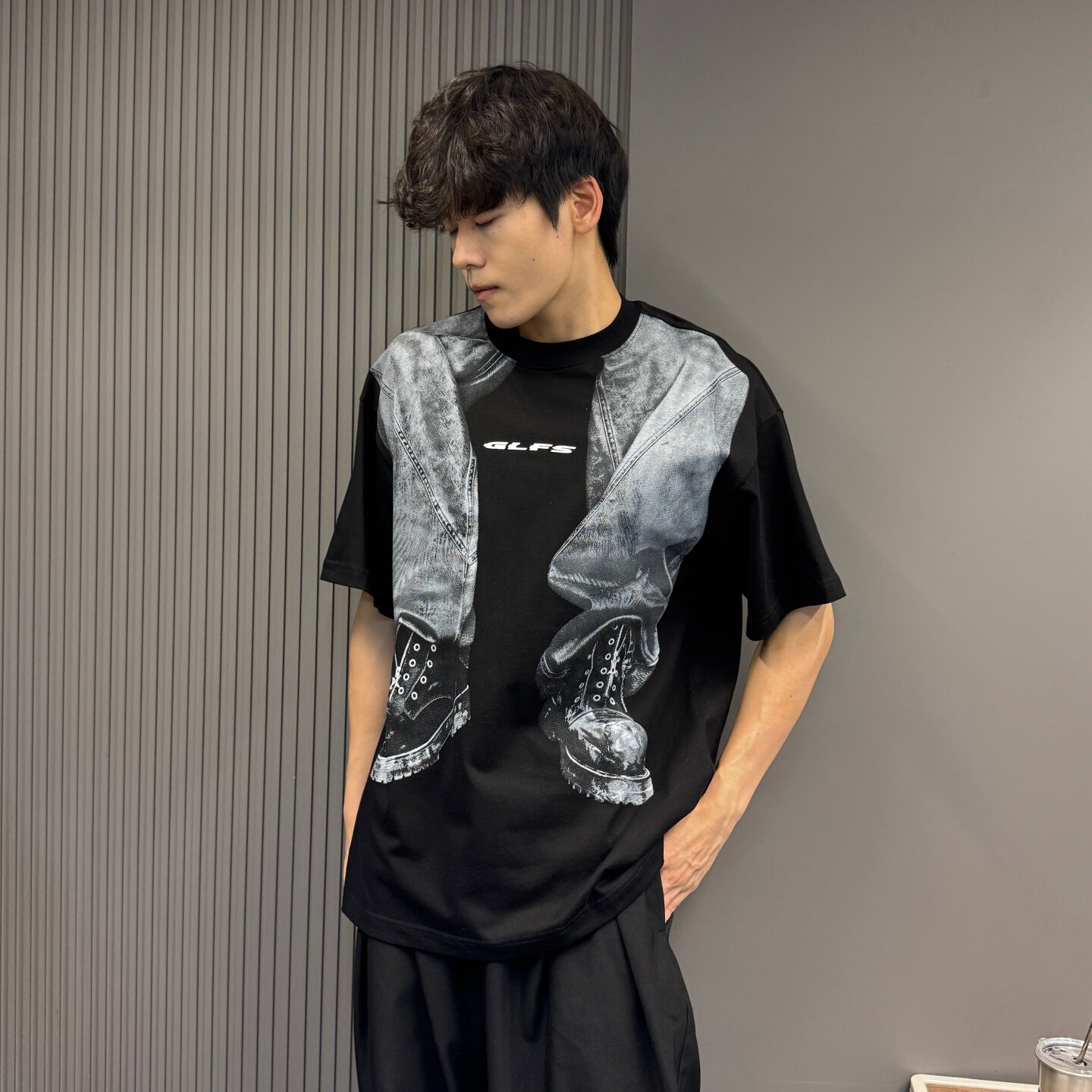 2026夏季款小众设计感美式复古个性牛仔印花创意休闲男女短袖T恤