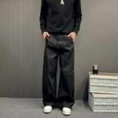 不规则休闲裤 2026年春季 阔腿显瘦男 时尚 新款 轻奢男装 水洗潮牌男士