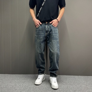 美式复古水洗直筒牛仔裤男2026新款春秋潮牌宽松日常百搭休闲裤子