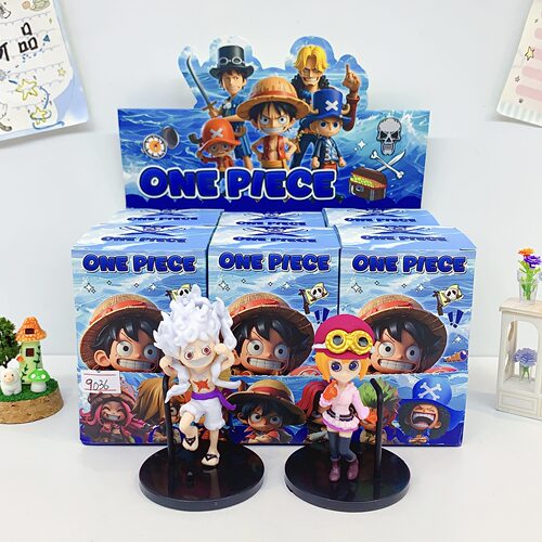 海贼王海战系列盲盒手办6款Q版路飞尼卡娜美公仔桌面摆件潮玩盲盒