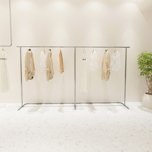 服装店展示架落地式不锈钢