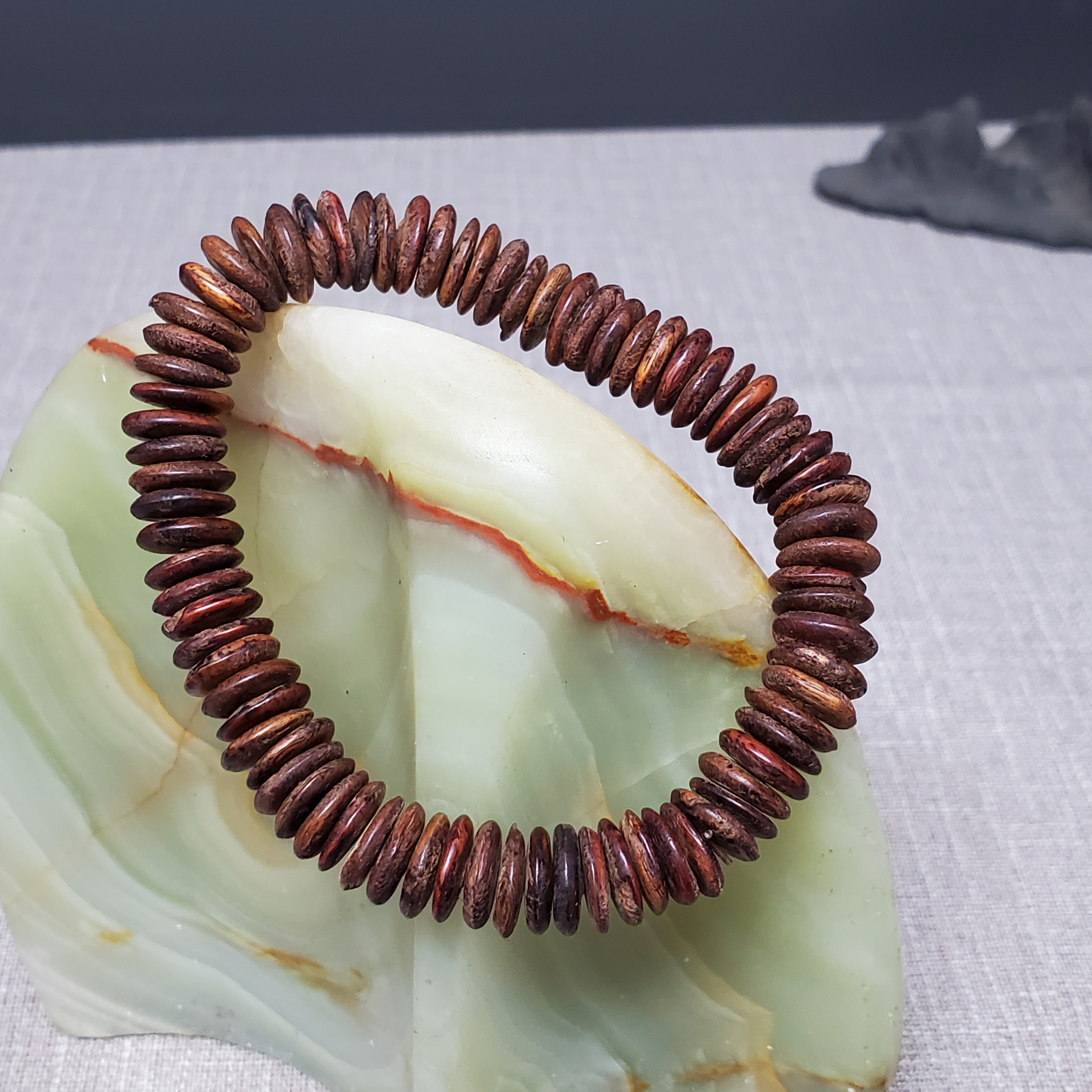 海南降真香算盘珠手串帝王香隔片高品质随行平安扣手链老料新品