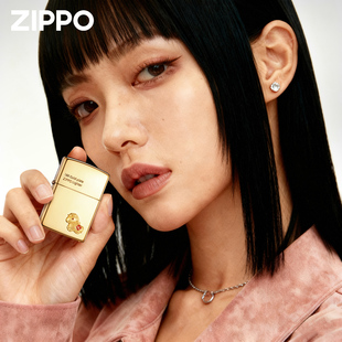 zippo正品 打火机福运金马18K镀金官方旗舰店煤油送男朋友新年礼物