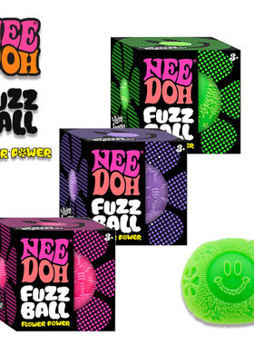 Needoh毛绒捏捏乐压力球fuzz ball挤压慢回弹发泄玩具彩球