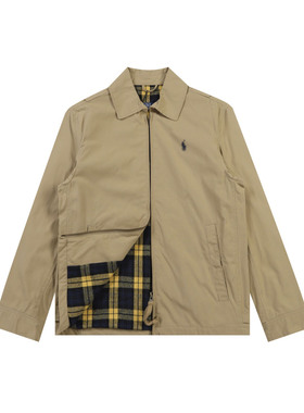 2026新款英伦风夹克男马球运动休闲纯棉斜纹布老钱风哈灵顿G4外套