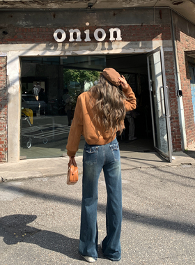 11.08本希benxe/城市漫步 版型巨好上身即惊艳显瘦磨毛直筒牛仔裤