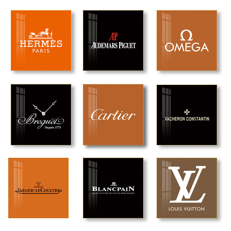 男装女装鞋服专柜挂画珠宝行香水手表奢侈品大牌logo直播间装饰画