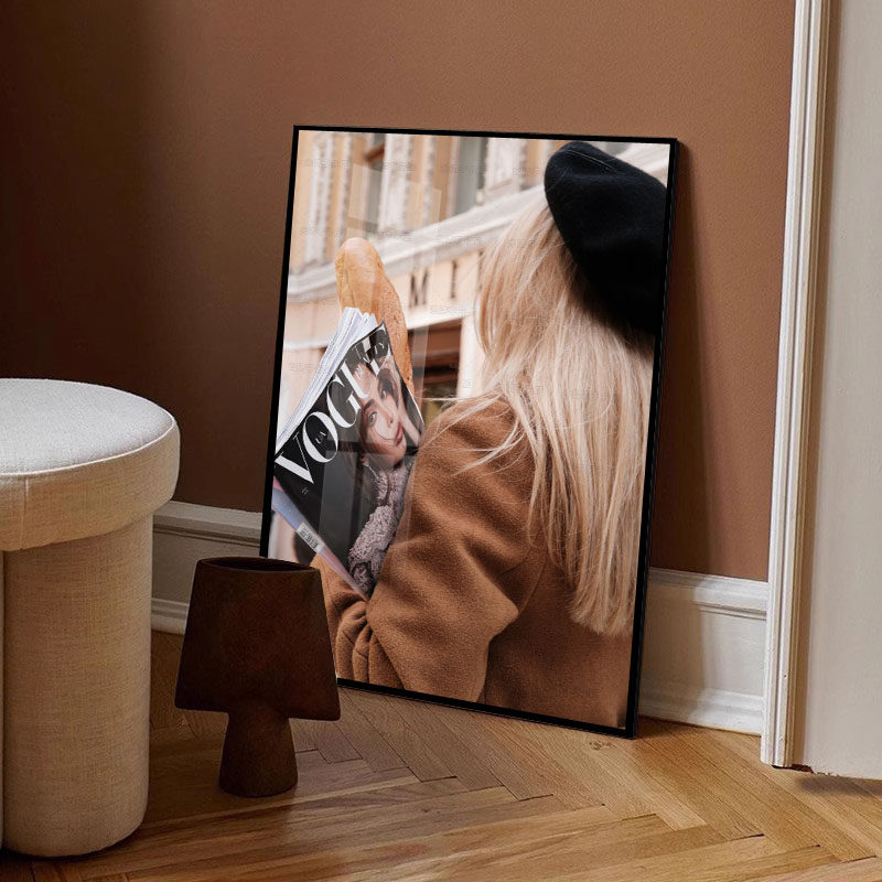 时尚潮流杂志海报挂画服装店直播间装饰画ins风摆拍摄影落地壁画