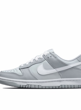 Nike Dunk 板鞋 经典复古百搭 灰色/白色嘉兴仓