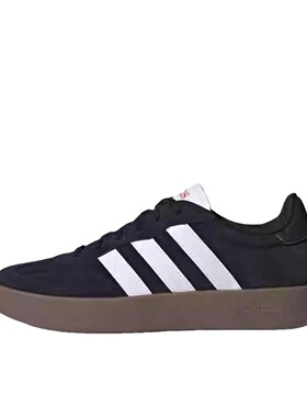 adidas VL Court 3.0T头鞋德训舒适百搭防滑耐磨运动休闲黑色板鞋