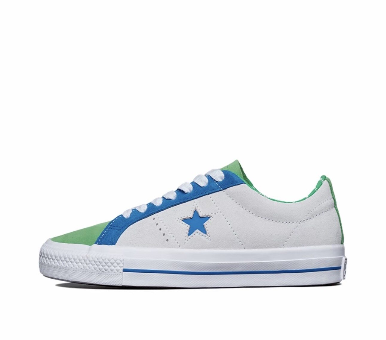 Converse/匡威One Star皮革白蓝绿色 171933C 重庆Tr仓