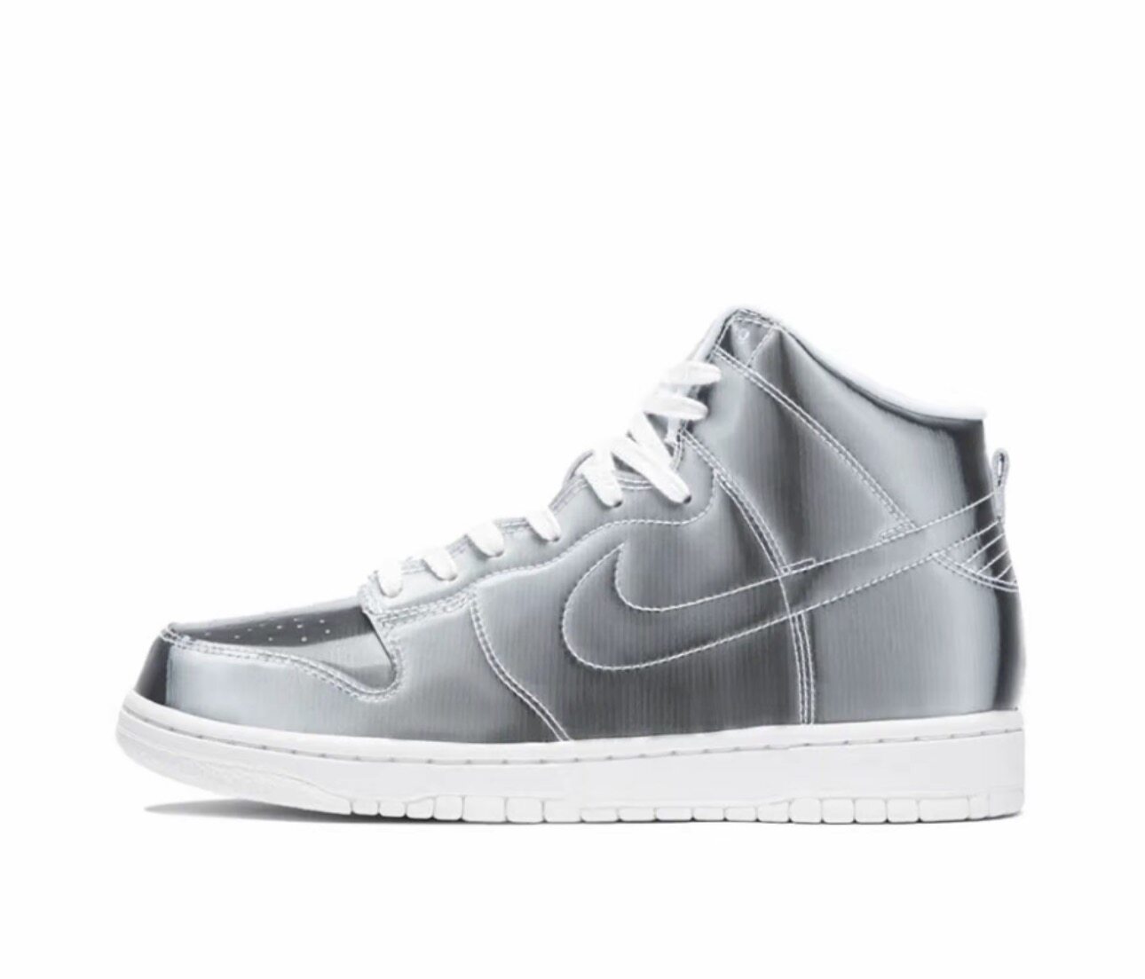 Nike  × CLOT Dunk "Flux" 高帮液态金属银 DH4444-900 重庆Tr仓