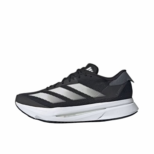 adidas Adizero 低帮跑步鞋 男女同款 黑白 IF6748成都qy仓