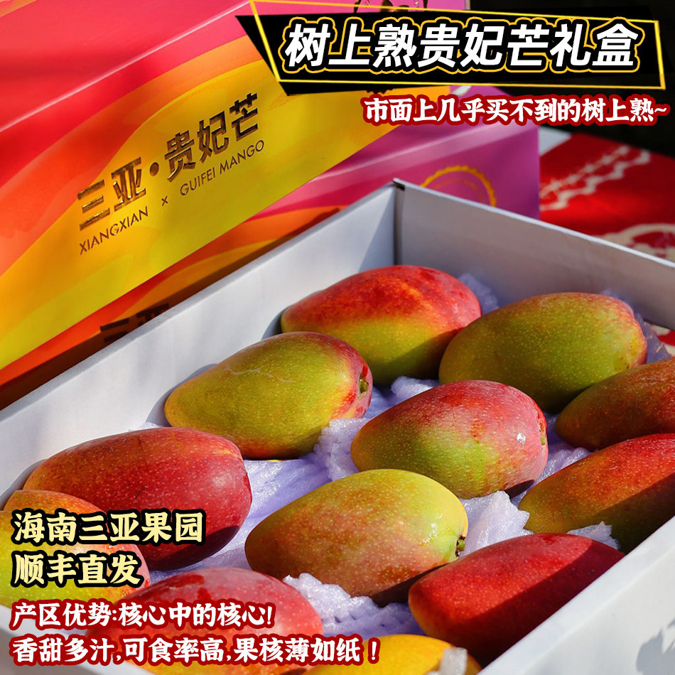 顺丰直发海南三亚树上熟贵妃芒礼盒大果慰问送客户会议商务伴手礼