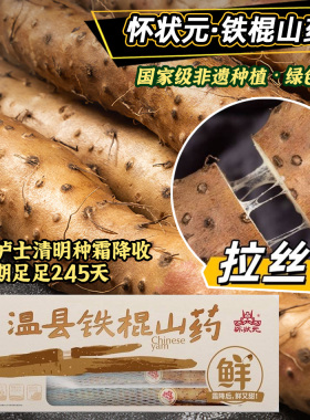 正宗河南温县怀状元铁棍山药礼盒装新鲜绿色认证送客户商务伴手礼