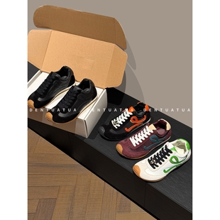 撞色平底系带休闲德训鞋 DENTUATUA 25FW 配色公式 女 潮人出街