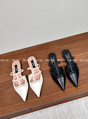 DKVID 铆钉 Single shoes with rivets 真皮单鞋一脚蹬时装凉鞋
