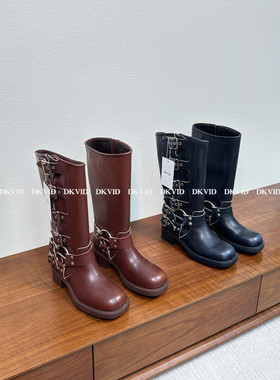 DKVID 高端品系/质感nice 擦色马丁靴中筒短筒金属扣长筒骑士靴
