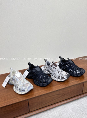 DKVID 蜘蛛侠/编织绑带 新款做旧脏脏鞋厚底运动3xxxl老爹鞋