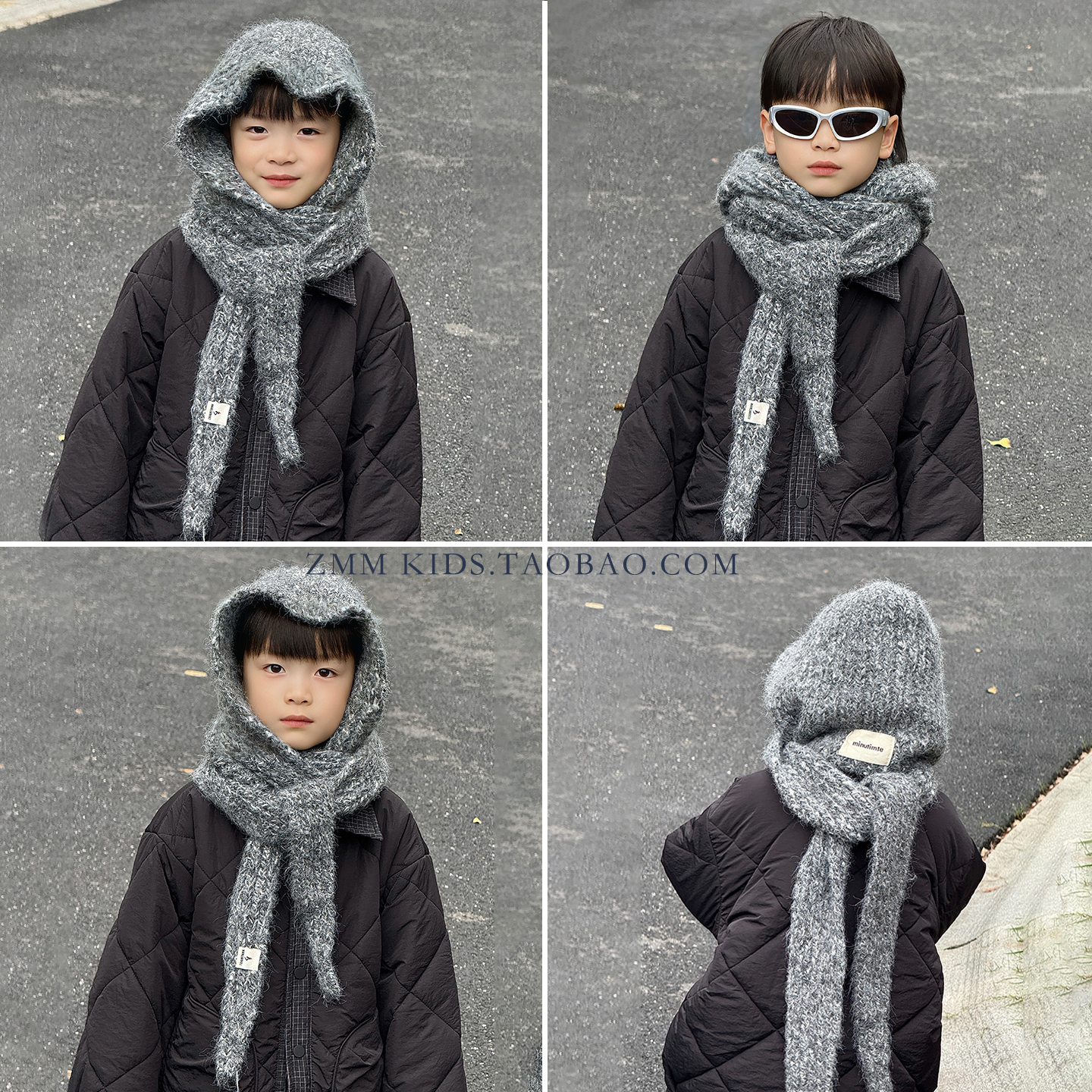 巴拉克拉法帽子围巾一体儿童2025年新款冬季超好看的中大男孩围脖