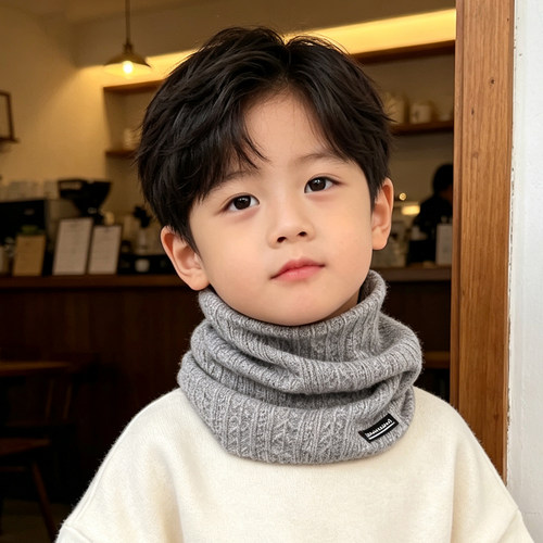 儿童围巾防风小围脖防风脖套秋季冬季男孩女宝保暖护颈2026新款薄