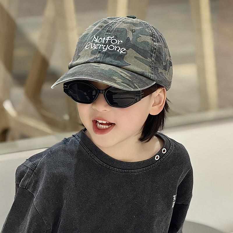 儿童棒球帽子迷彩2025新款秋季鸭舌大男孩小痞帅气炸街潮春秋街舞