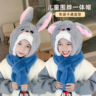 兔子帽子围巾一体朱迪警官 疯狂动物城2捏耳朵会动的女孩狐狸尼克