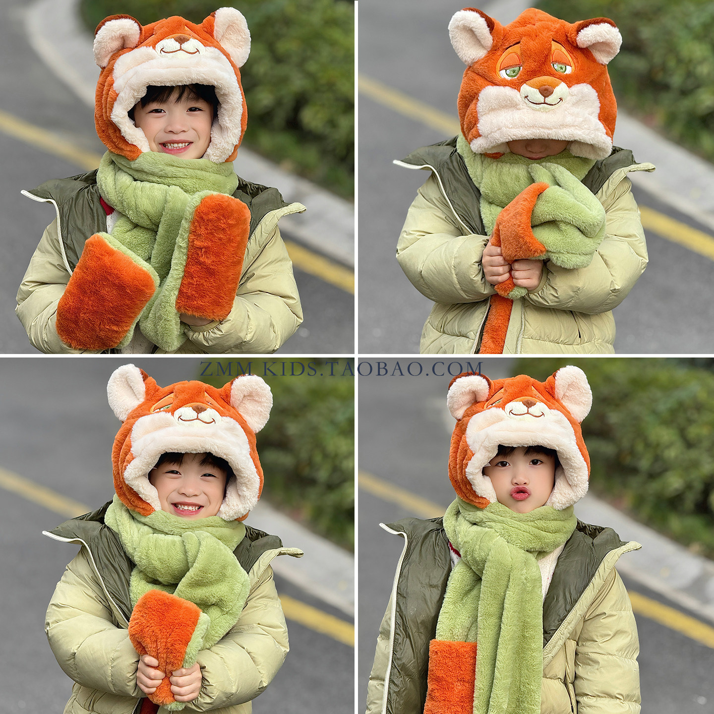 狐狸尼克帽子围巾一体围脖手套三件套疯狂动物城冬男孩耳朵会动的,童装/婴儿装/亲子装,帽子,淘宝优惠券,粉丝福利购,淘宝优惠卷