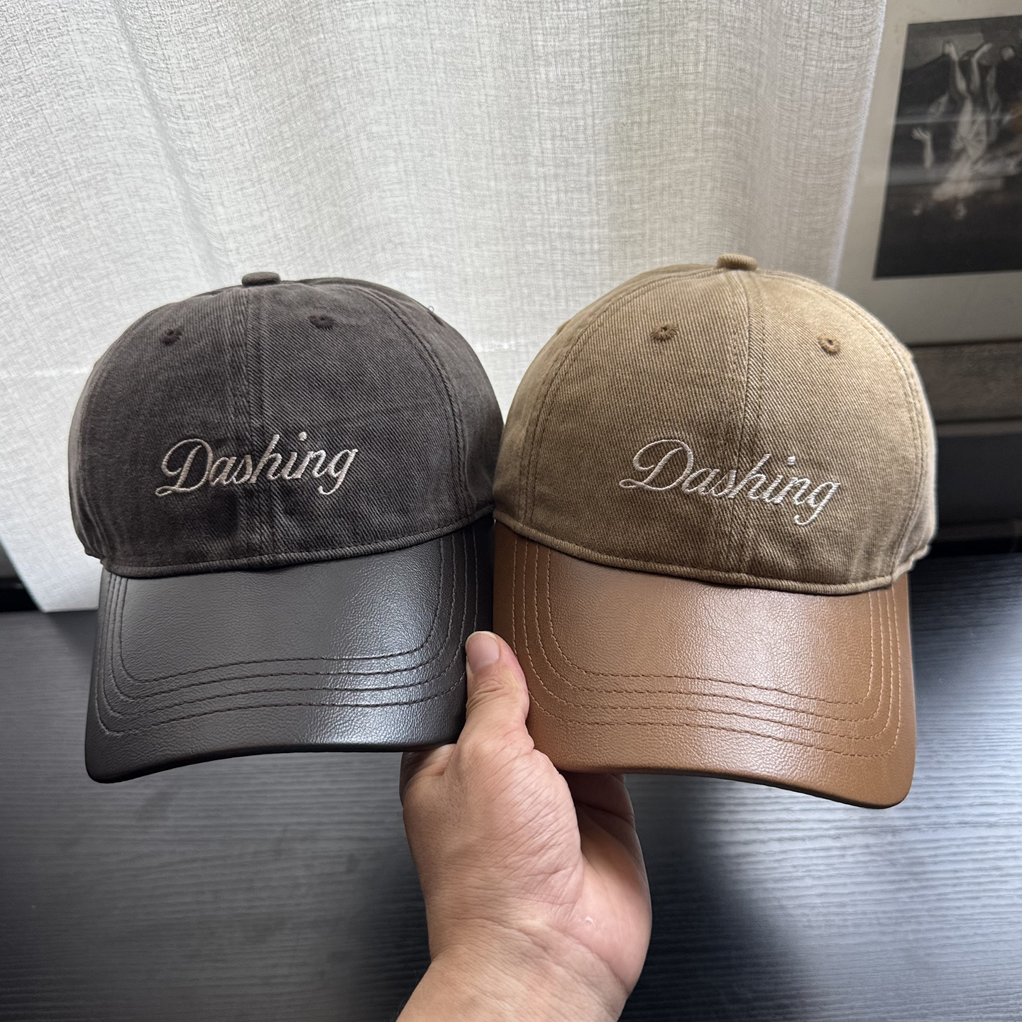 儿童棒球帽子秋季pu皮质2025新款冬鸭舌大男孩痞帅气炸街街舞秋天