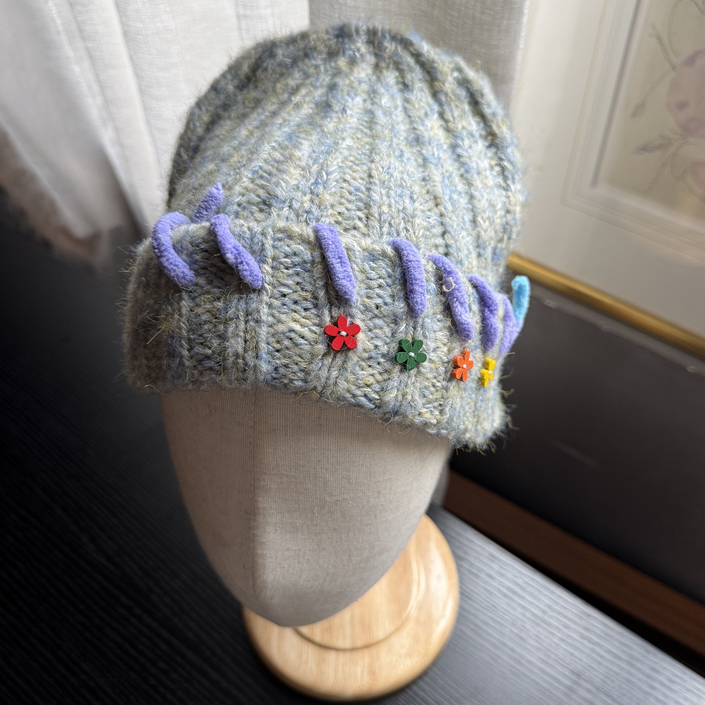 儿童毛线冷帽子女款2025新款秋冬季大女孩针织时尚小洋气时髦冬天