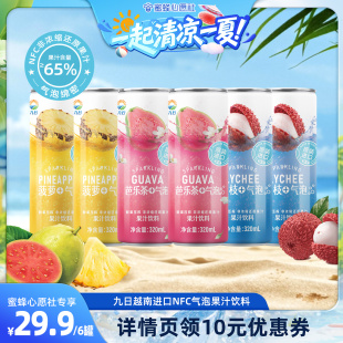 九日越南进口气泡水果汁型碳酸饮料320ml 冷饮专场 夏季