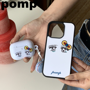 pomp原创设计动漫美少女战士的眼睛眼泪手机壳ins日韩风16pro15promax手机壳